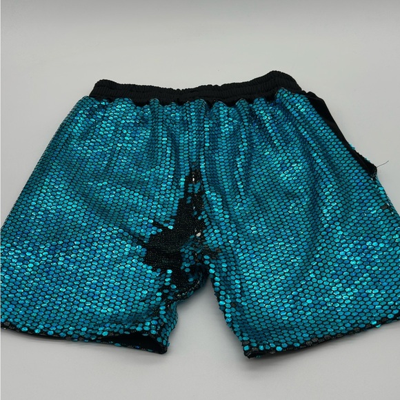Shiny Sequin Sparkly Shorts for Men Straight Leg Partywear Rave Party Size M - Picture 8 of 13
